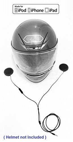 KOKKIA iGear : Sports/Motorcycle Helmet Earphones with Remote Control and Microphone, Compatible with Apple iPod, iPhone, iPad, 