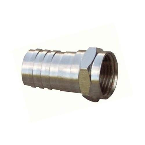 Morris Products Type F Coaxial Connector – Crimp On to Prepared Cable End – for Permanent Coaxial Cable Terminations – Zinc Die 