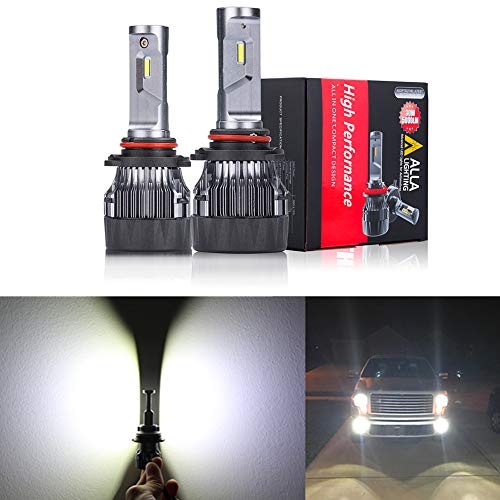 Alla Lighting S-HCR HB3 9005 LED Headlights (off-road) Bulbs Replacement 10000Lms Xtreme Super Bright 9045 High/Low Beam Forward