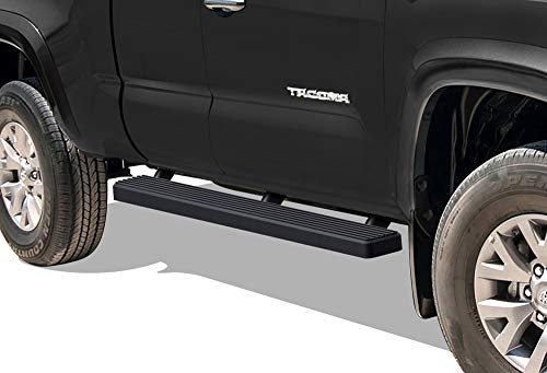 APS iBoard Running Boards 4 inches Matte Black Compatible with Toyota Tacoma 2005-2021 Access Cab (Nerf Bars Side Steps Side Bar