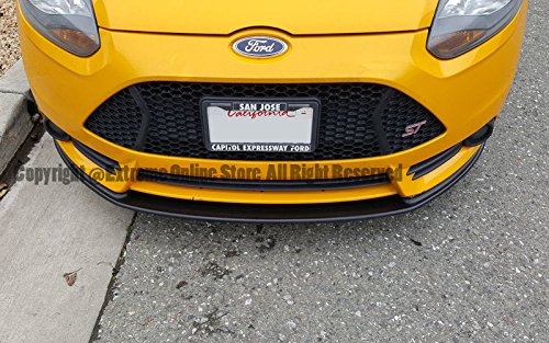 Extreme Online Store Replacement for 2012-2014 Ford Focus ST MK3 | Add-On Bottom Line Carbon Fiber Front Bumper Lower Lip Splitt