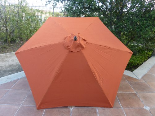 Formosa Covers 9ft Umbrella Replacement Canopy 6 Ribs in Terra Cotta (Canopy Only)