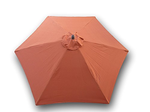Formosa Covers 9ft Umbrella Replacement Canopy 6 Ribs in Terra Cotta (Canopy Only)