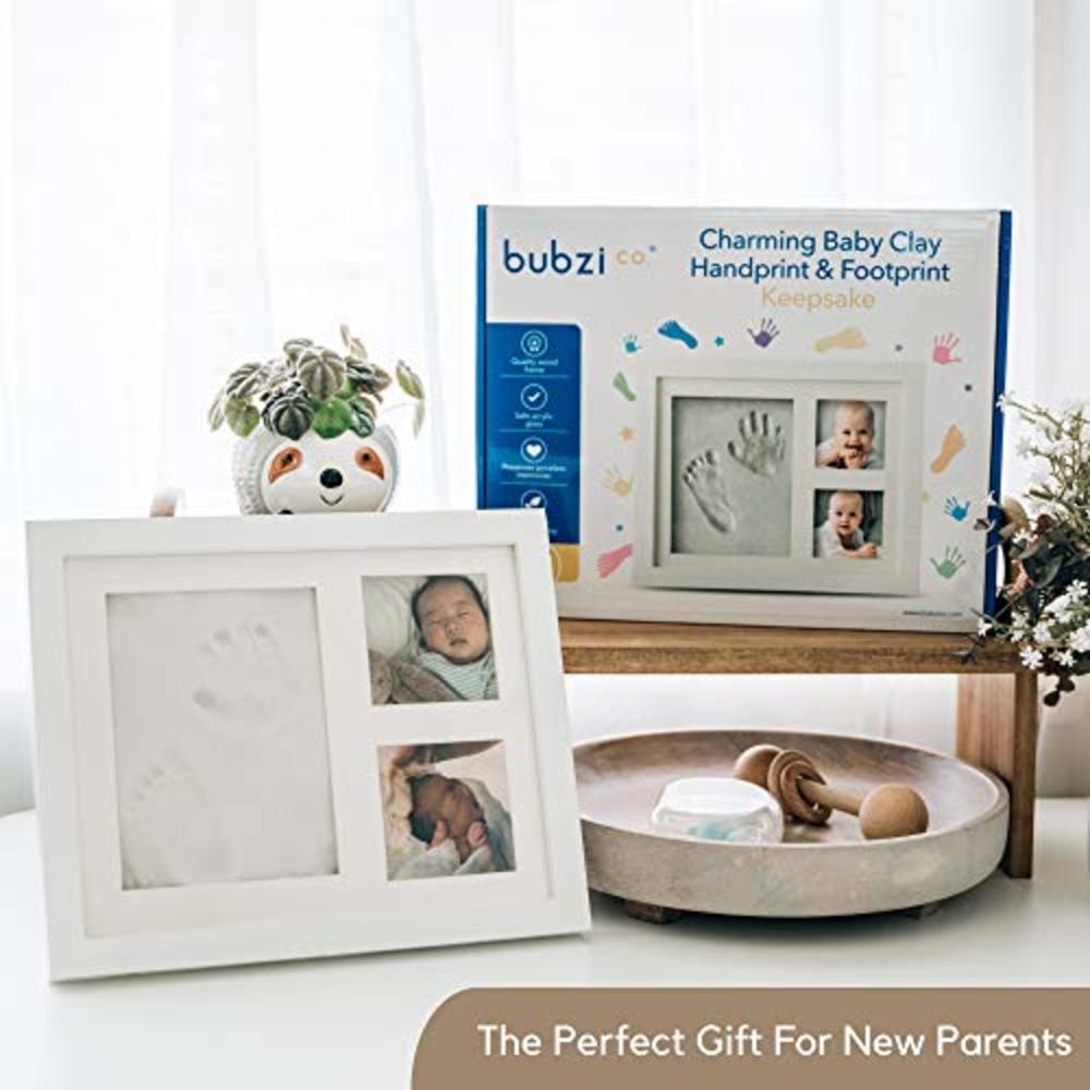 Bubzi Co Baby Handprint and Footprint Makers Kit Keepsake For Newborn Boys & Girls, Baby Girl Gifts & Baby Boy Gifts, New Mom Baby Shower