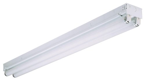 Lithonia Lighting C 240 120 MBE 2INKO 4-Foot 2-Lamp T12 Fluorescent Ceiling Fixture, 120 Volts, 40 Watts, Damp Listed, White