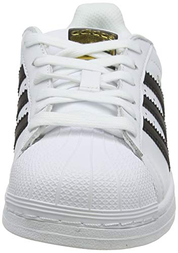 adidas Originals Mens Super-Star Sneaker, White/Black/White, 10