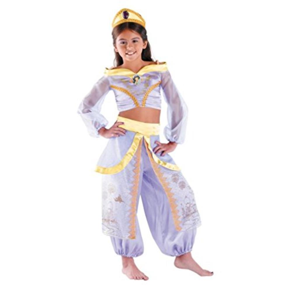 Disguise Girls Disney Aladdin Storybook Jasmine Prestige Costume, X-Small/3-4 Tall