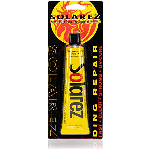 Solarez UV Cure Polyester Ding Repair - Surfboard Repair Kit (Weenie 0.5 Oz) Sun Cures 100% Dry in Under 3 Minutes! Includes 60/