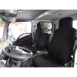 Durafit Seat Covers- 2006-2021 Isuzu NPR Front 40/60 Split Bench Seat. Driver Side Bucket, Passenger Side Bench, Custom Exact Fi