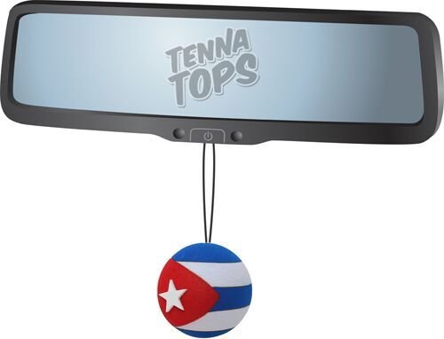 Tenna Tops Cool Cuba Cuban Flag Car Antenna Topper + Yellow Smiley Antenna Topper
