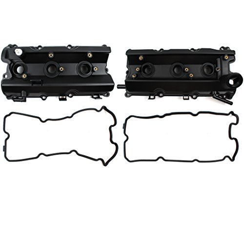 CNS EngineParts Left & Right Engine Valve Cover with Gasket COMPATIBLE WITH Nissan 350Z Infiniti FX35 G35 M35 3.5L DOHC