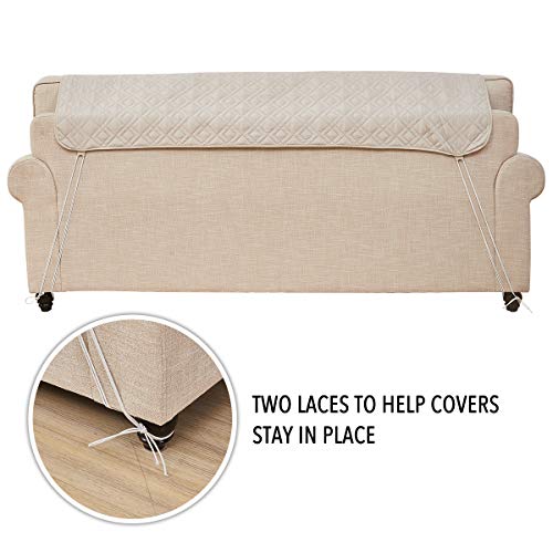 ROSE HOME FASHION Anti-Slip Sofa Cover for Leather Sofa, Couch Covers for 3 Cushion Couch, Slip-Resistant Couch Cover for Leathe