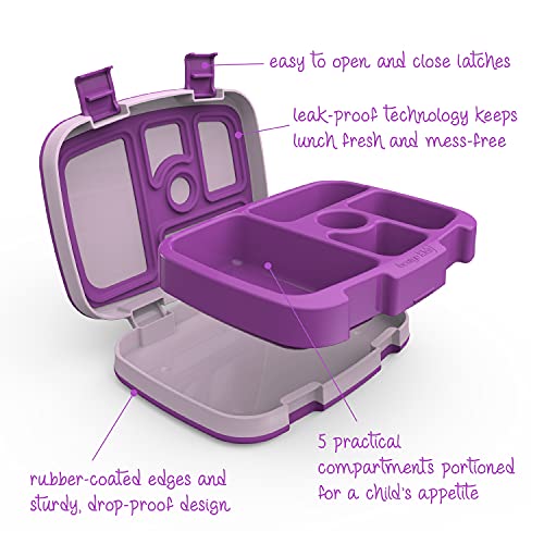 Bentgo Kids Children’s Lunch Box - Leak-Proof, 5-Compartment Bento-Style Kids Lunch Box - Ideal Portion Sizes for Ages 3 to 7 -