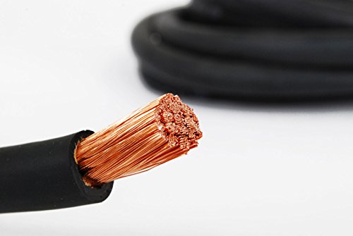TEMCo INDUSTRIAL WC0106-100 ft 2 Gauge AWG Welding Lead & Car Battery Cable Copper Wire Black | Made in USA