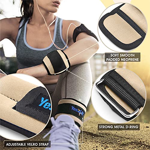 Yes4All 1 lb Ankle Weights/Wrist Weights for Women and Men – Fully Adjustable Leg Weights for Walking, Fitness, Cardio Exercise