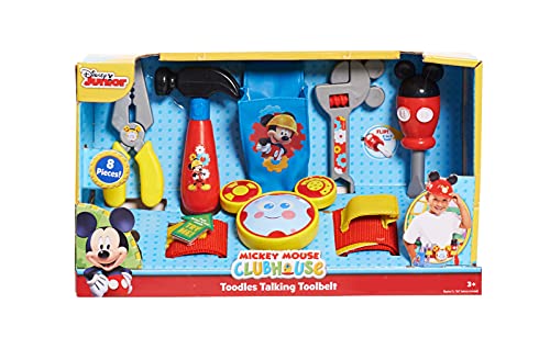 Just Play Disney Mickey Toodles Talkn Toolbelt and Kids Play Tool Accessories for Contruction and Building Role Play and Dress U
