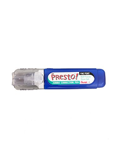 Pentel Presto! Multipurpose Correction Pen, 12 ml, White, Sold as Pack of 3