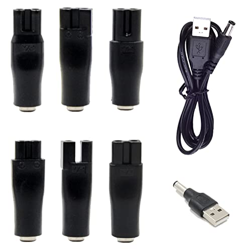 BOEEA 8 PCS Power Cord 5V Replacement Charger USB adapter Suitable for Most Kinds of Electric Hair Clippers