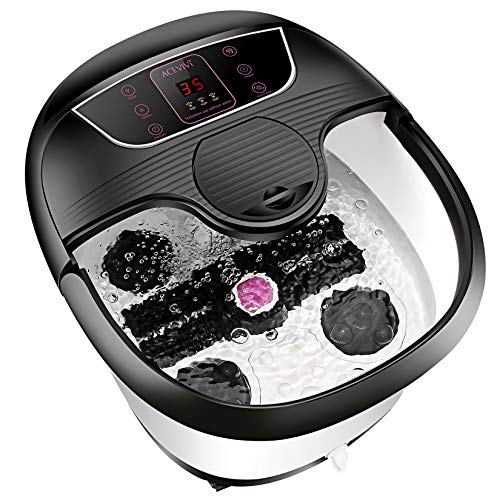 ACEVIVI Foot Spa Bath Massager with Heat,Bubbles and Vibration,Pedicure Foot spa with Motorized Massage Roller and Adjustable Temperatur