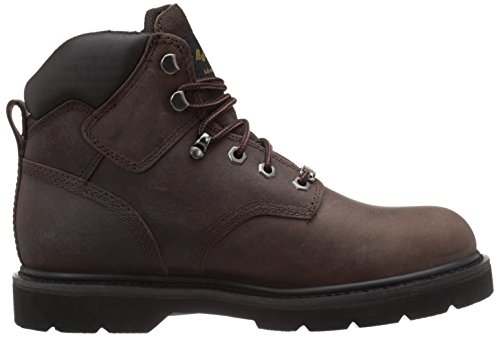 Ad Tec Mens Certified 6in Oiled Crazy Horse Leather Work Boot, Steel Toe, Lightweight, Casual Work Boots for Men, Brown 9.5W US