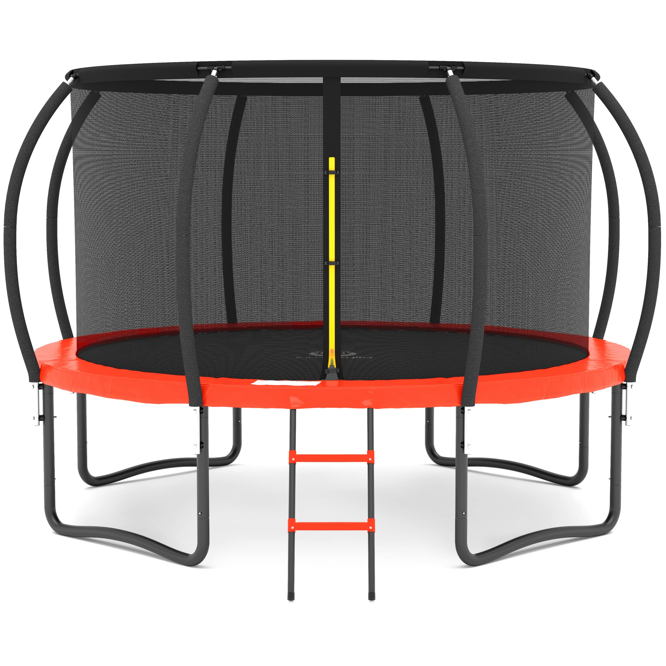 JUMPZYLLA Trampoline 8FT 10FT 12FT 14FT Trampoline with Enclosure - Recreational Trampolines with Ladder and galvanized Anti-Rus