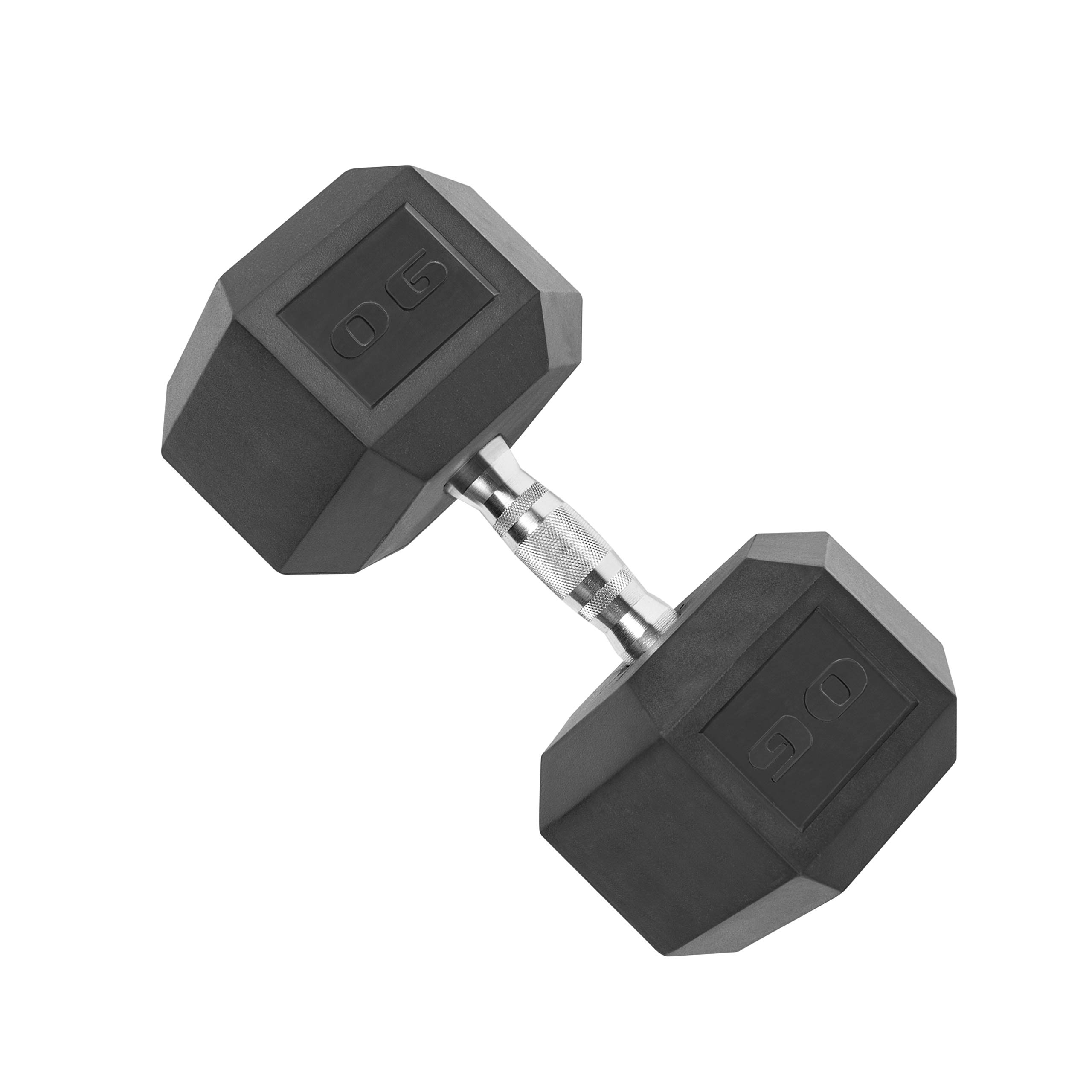 Cap Barbell cap 90 LB coated Hex Dumbbell Weight, New Edition, Black, (SDRIS-90)