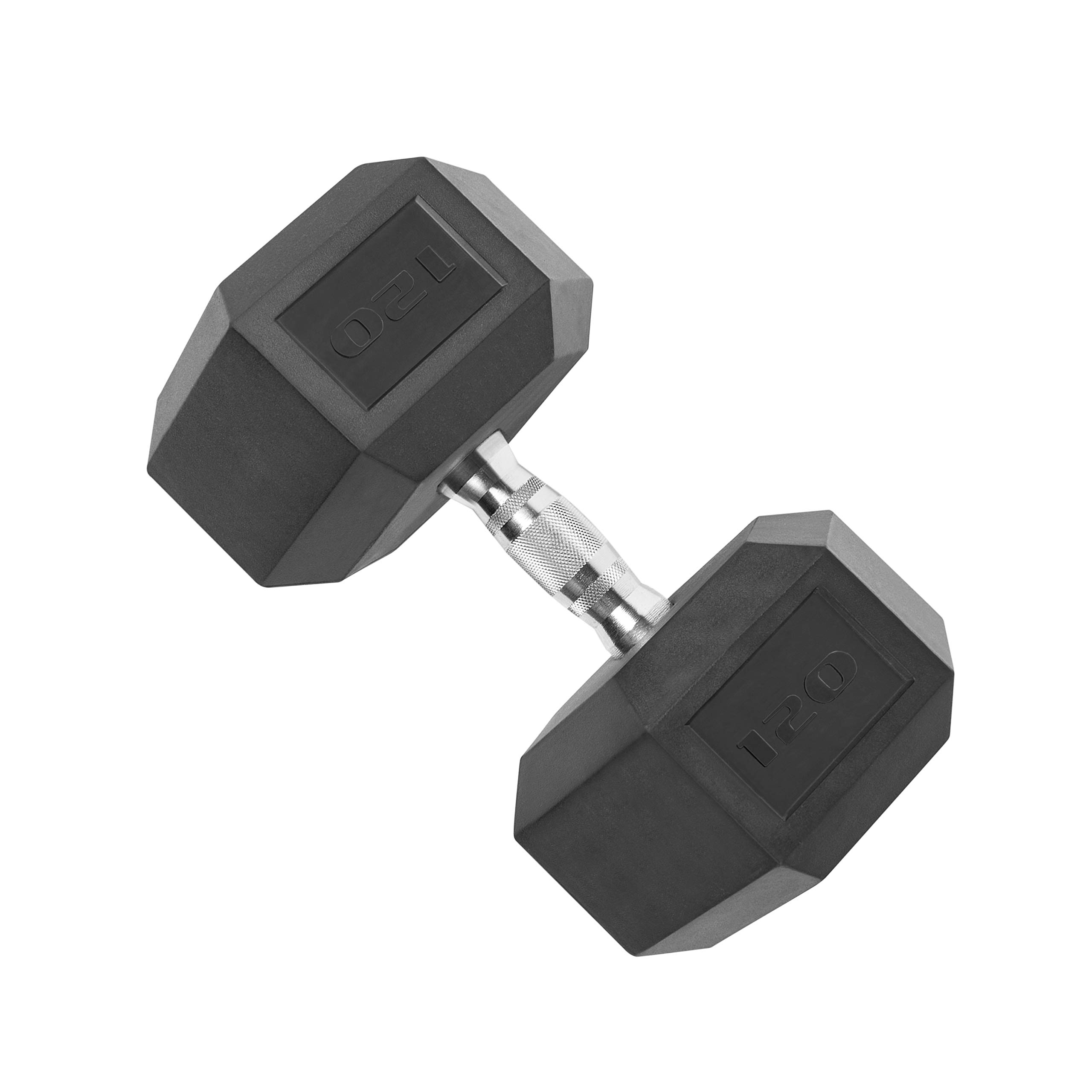 Cap Barbell cap 120 LB coated Hex Dumbbell Weight, New Edition, Black, (SDRIS-120)