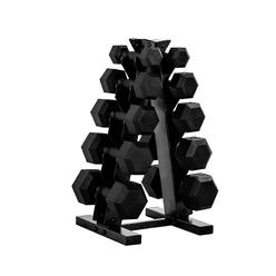 Cap Barbell cAP 150lb dumbbell set with black handles and storage rack
