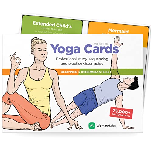 WorkoutLabs Yoga cards I II - complete Set Beginners Intermediate