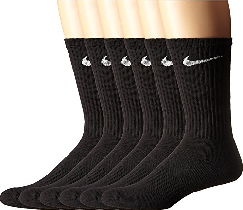 Nike Unisex Bag cotton crew 6-Pair Pack BlackWhite Lg (Mens Shoe 8-12, Womens Shoe 10-13)