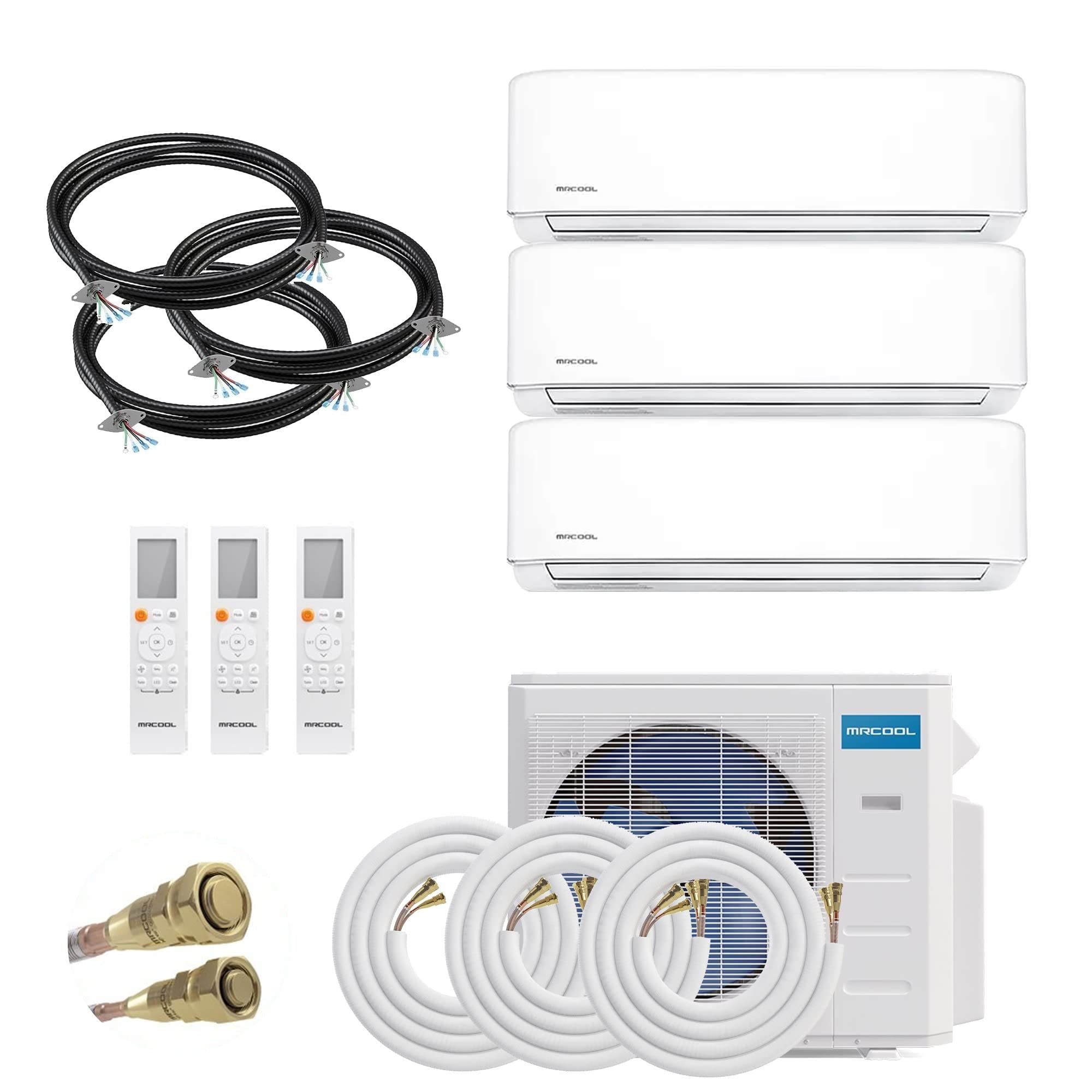 MRCOOL DIY-MULTI3-27HP230C 27k BTU 22 SEER Multi-Zone Mrcool DIY 3 Zone  Ductless Heat Pump Split System 4th generation - 9k9k12k
