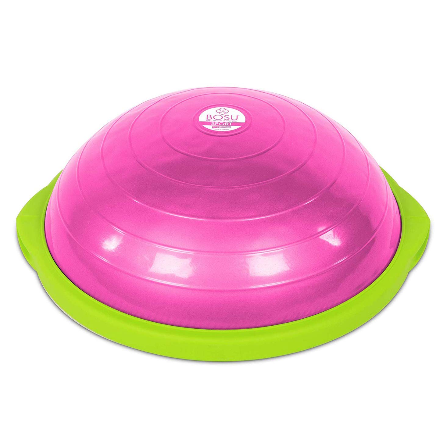 Bosu 50-centimeter Dynamic Non-Slip Travel-Size Home gym Workout Balance Ball Pod Trainer for Strength and Flexibility, Pink