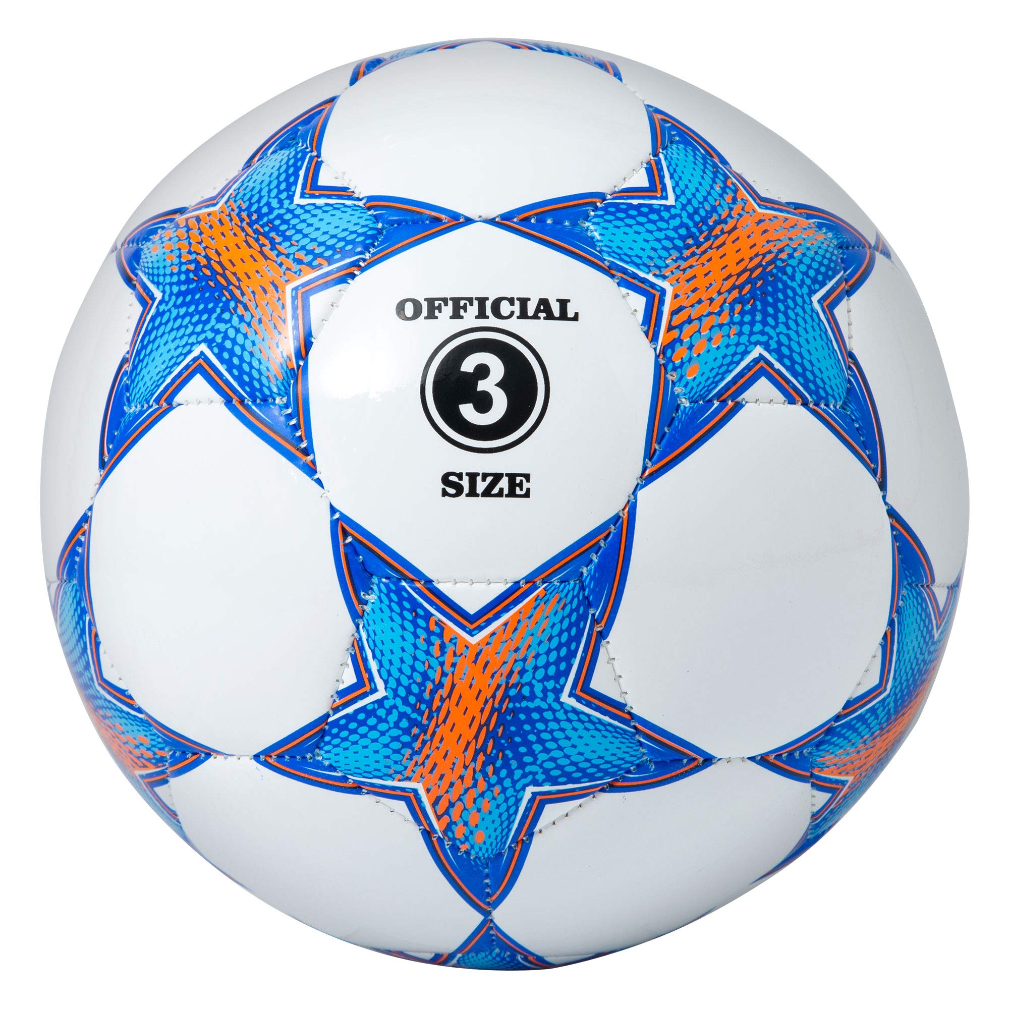 Runleaps Soccer Ball Size 3 for Kids, Ball Toys with Star Pattern Official Size Soccer Balls for Training, Playing, Boys, girls,