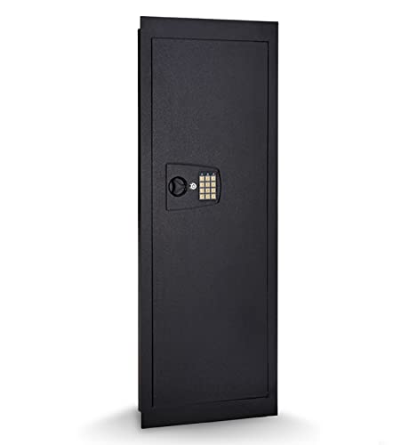 SnapSafe in Wall Long gun Safe - Secure Heavy Duty Flush Security Safe with Digital Keypad - Use as a gun cabinet, Rifle Safe, o