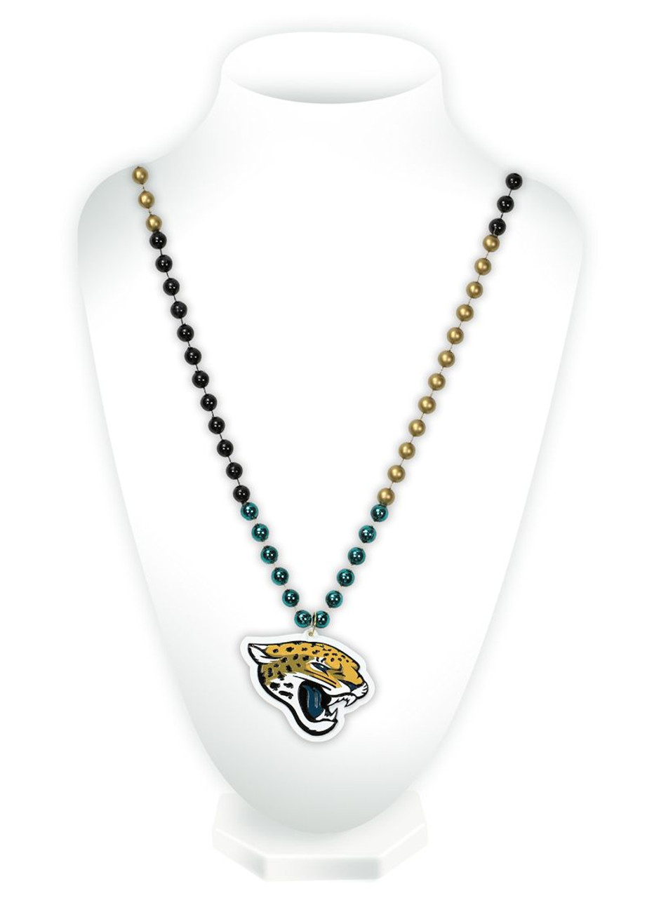 Rico Jacksonville Jaguars Mardi Gras Beads with Medallion