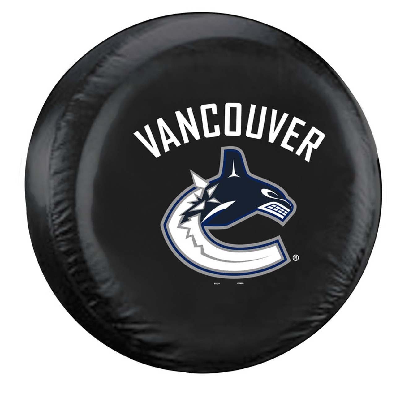 Fremont Die Vancouver Canucks Tire Cover Large Size Black CO