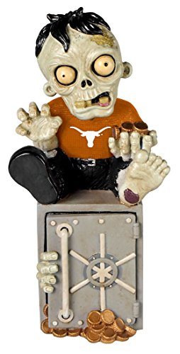 Forever Collectibles Texas Longhorns Zombie Figurine Bank CO