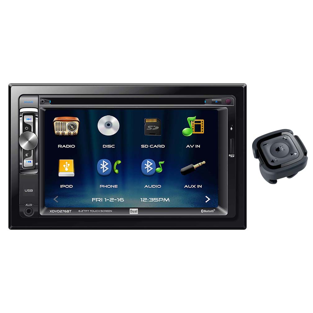 The Wholesale House, Inc Dual Double Din 6.2 Inch LCD Screen DVD Bluetooth USB