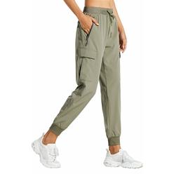 Libin Womens Cargo Joggers Lightweight Quick Dry Hiking Pants Athletic Workout Lounge Casual Outdoor, Silver Sage Xxxl