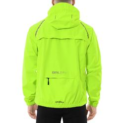 Baleaf Mens Cycling Rain Jacket Windbreaker Waterproof Running Gear Golf Mountain Biking Hood Lightweight Reflective Yellow S
