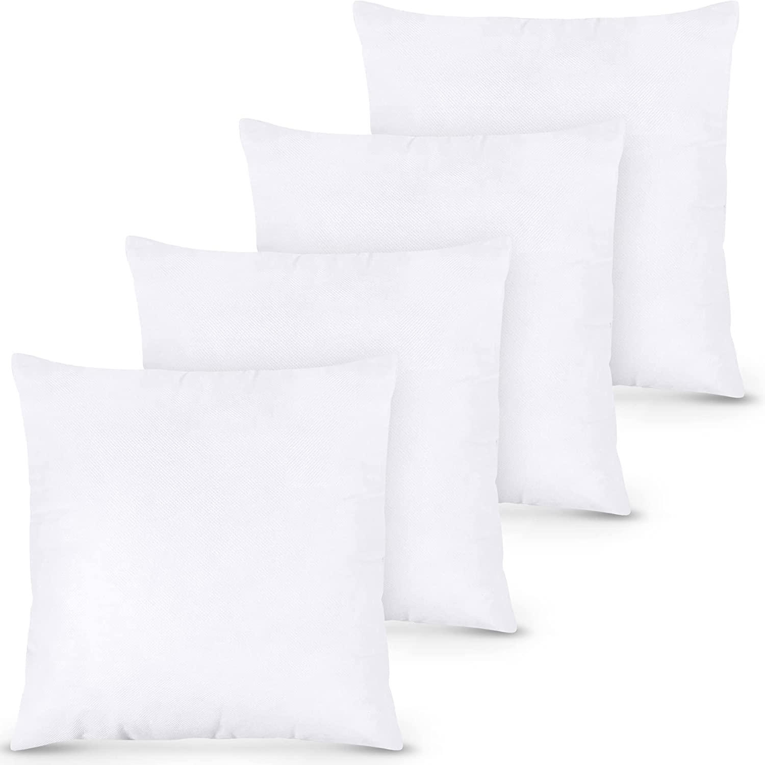 Utopia Bedding Throw Pillow Inserts (Pack Of 4, White), 16 X 16 Inches  Decorative Indoor Pillows For Sofa, Bed, Couch, Cushion S