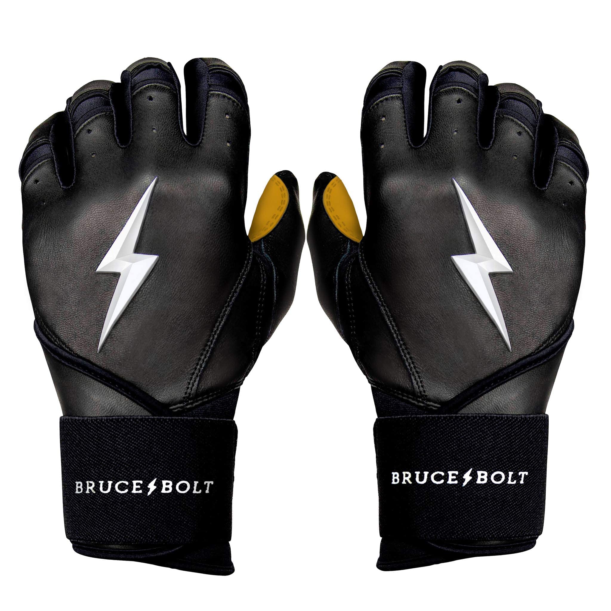 Bruce Bolt Original Series Long Cuff Black Batting Glove - Black Small