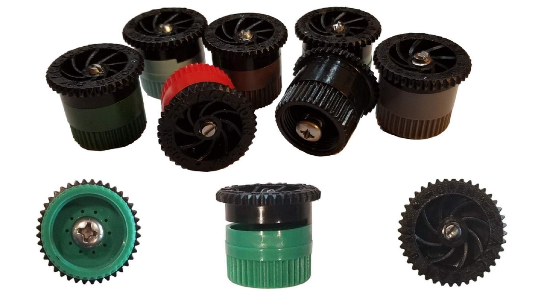 Modtek Replacement Pop Up Sprinkler Heads For Rainbird, Hunter, Orbit Pop Up Sprinklers, Sprinkler Color May Vary (10, 6An)