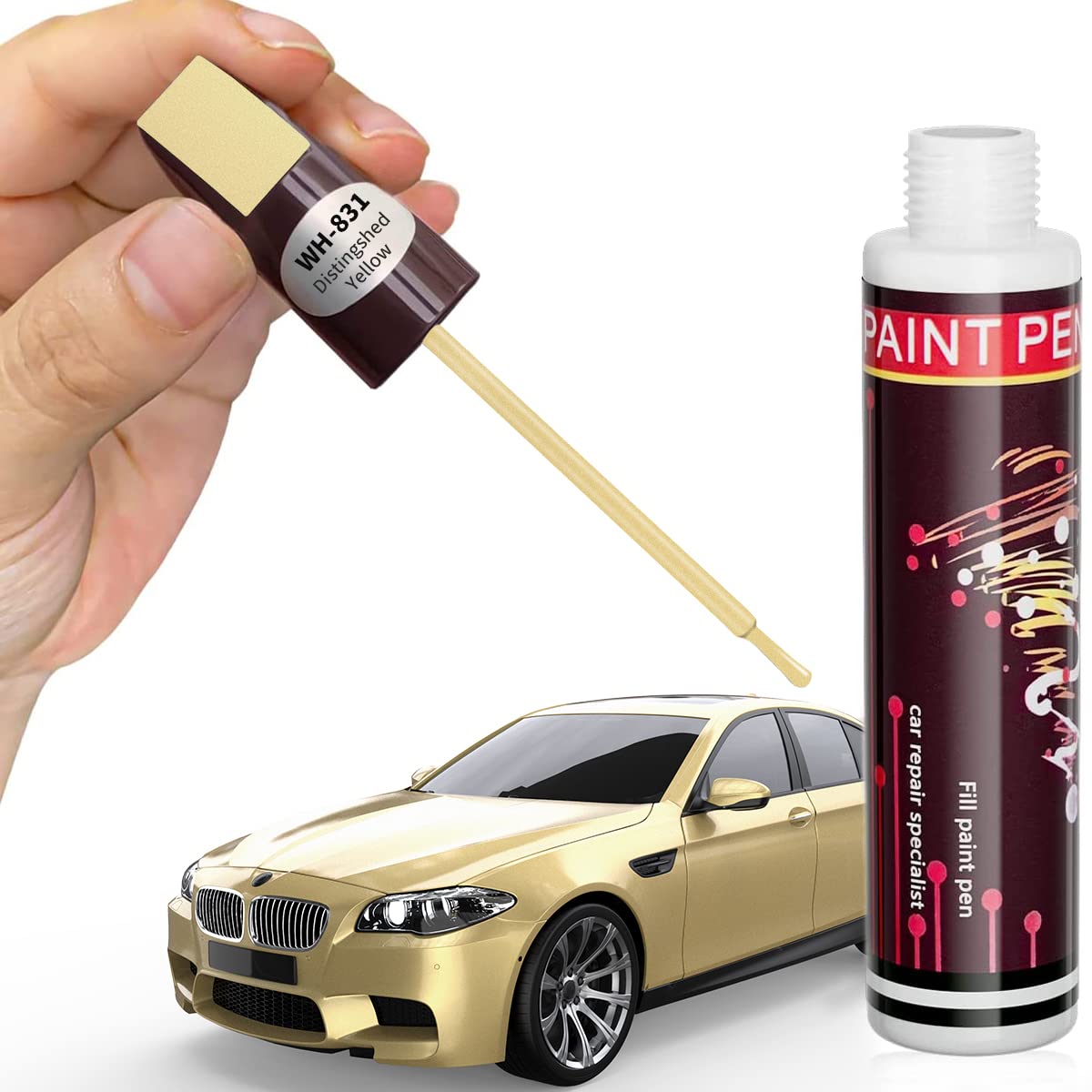 Depino Touch Up Paint Pen For Cars Scratch Removal Repair, Wheel Fill Paint Pen Blackwhitemulti-Color Optional For Various Cars (Champa