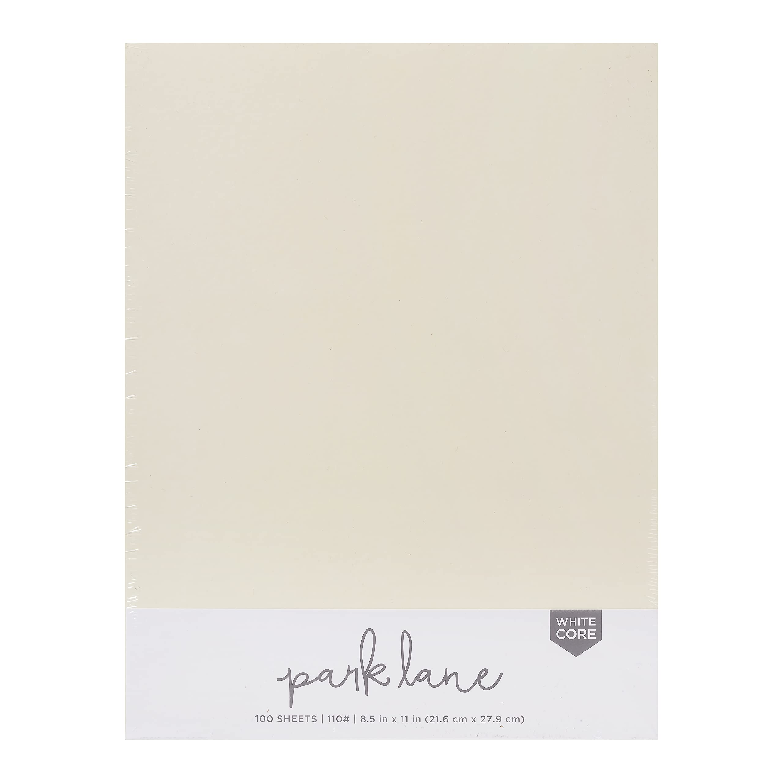 Park Lane Cardstock 85 X 11 Paper Pack - 110 Lb Ivory Cardstock Scrapbook Paper - Double Sided Card Stock For Crafts, Embossing, Cardmakin