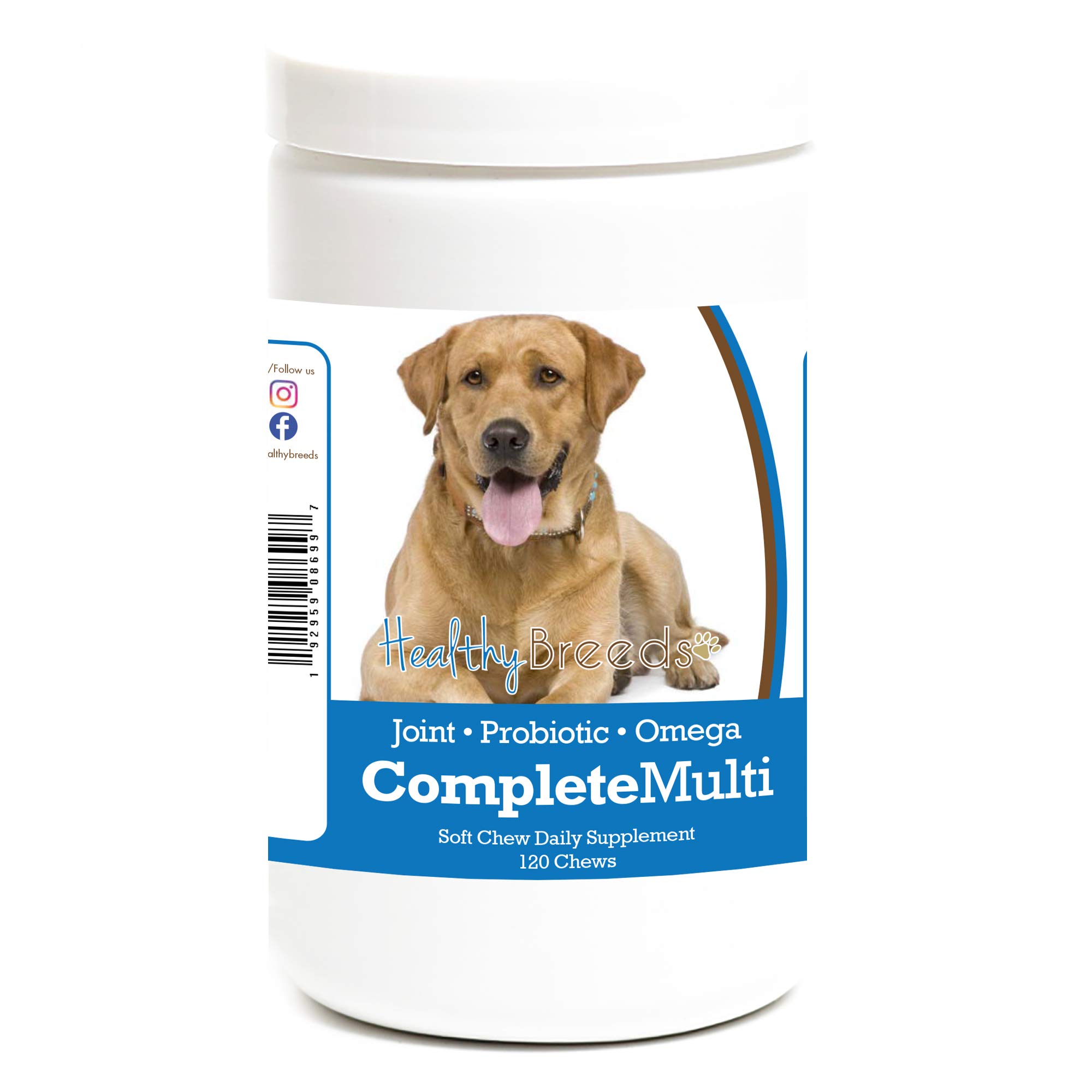 Healthy Breeds Labrador Retriever All In One Multivitamin Soft Chew 120