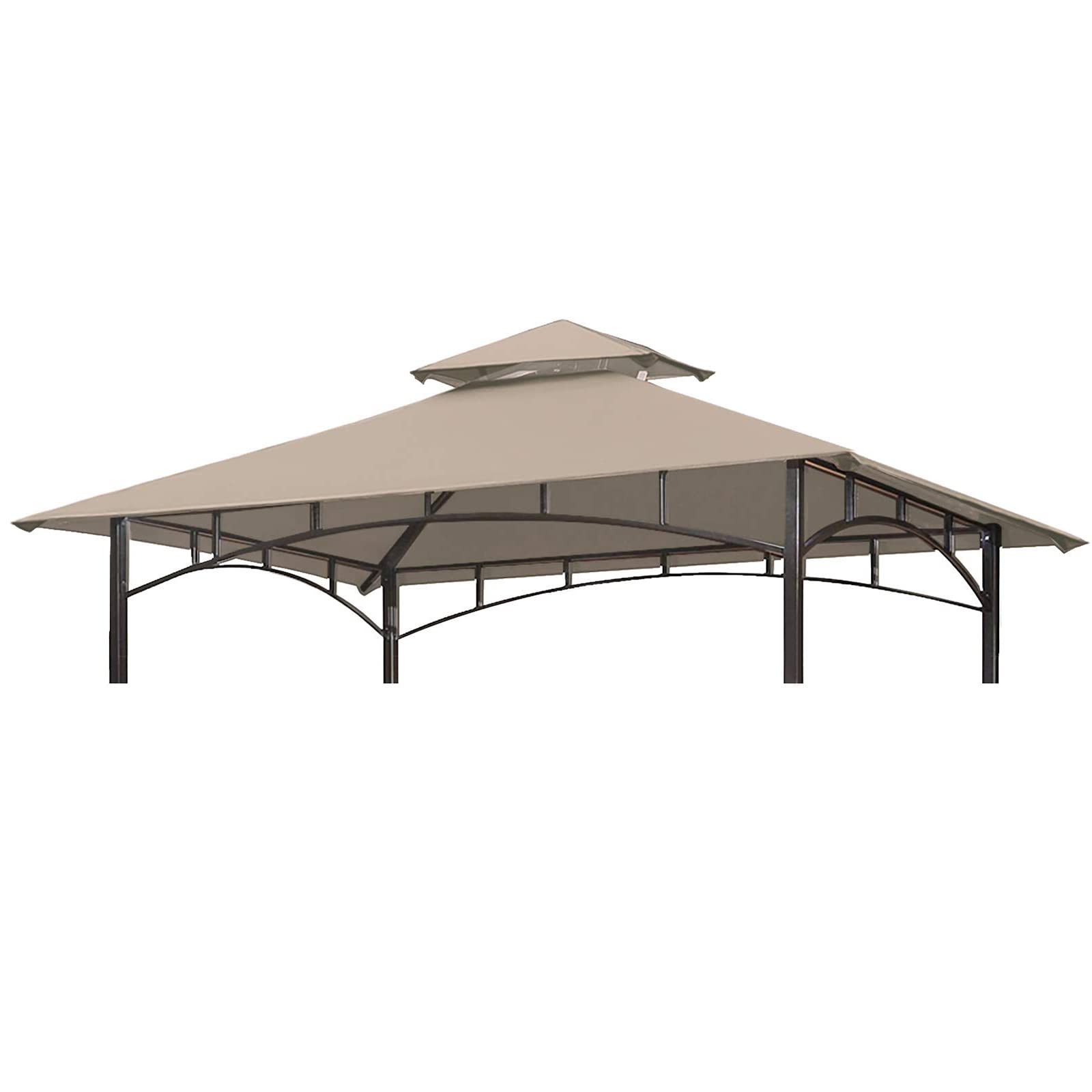 Warmally Grill Gazebo Replacement Canopy Roof, 5 X 8 Outdoor Bbq Gazebo Canopy Top Cover, Double Tired Grill Canopy Tent Cover W