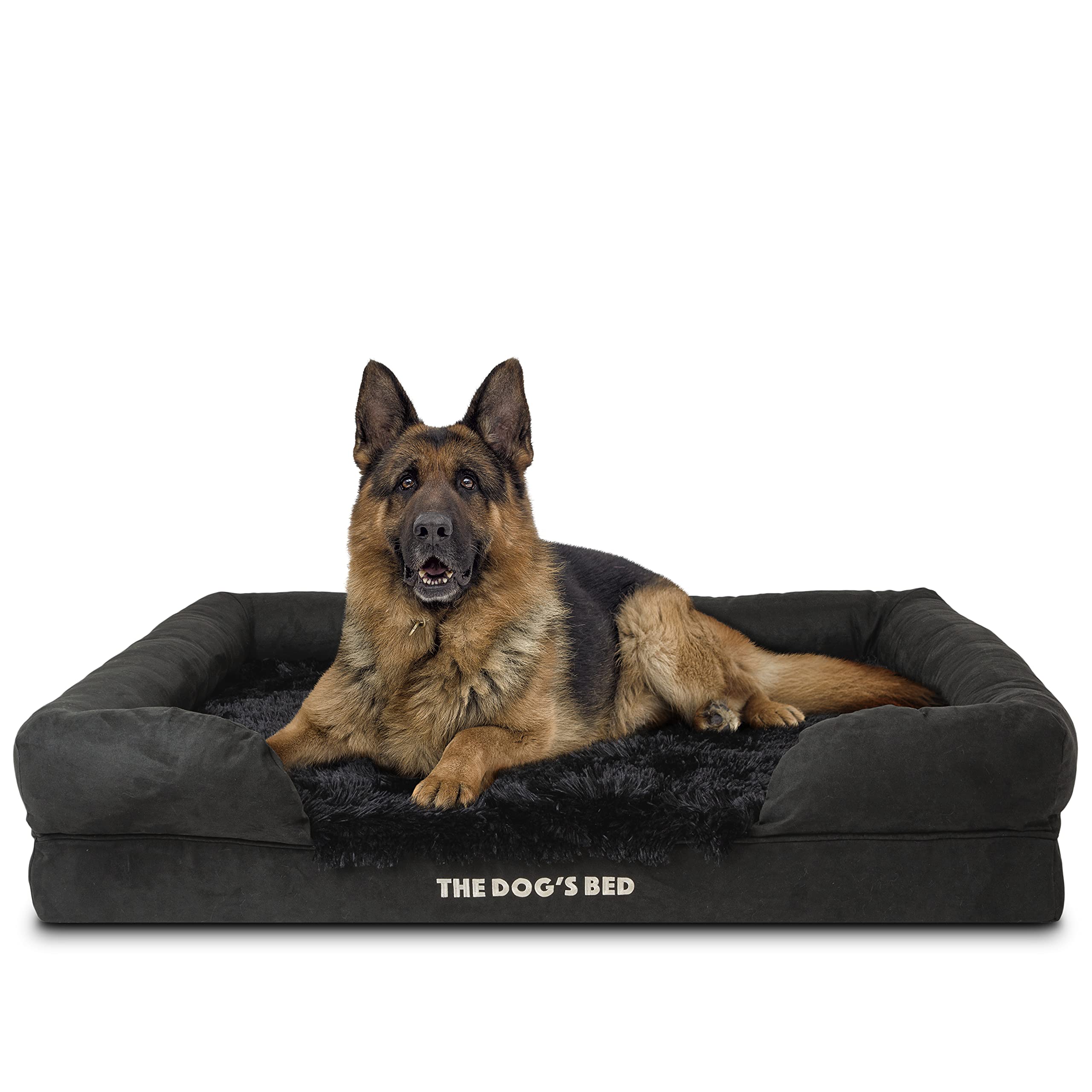the dog\'s balls The Dogas Bed Orthopedic Dog Bed Xlarge Grey Plush (No Logo), Premium Memory