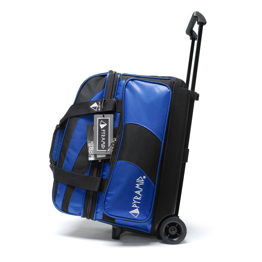 Pyramid Path Deluxe Double Roller With Oversized Accessory Pocket Bowling Bag (Blackroyal Blue)