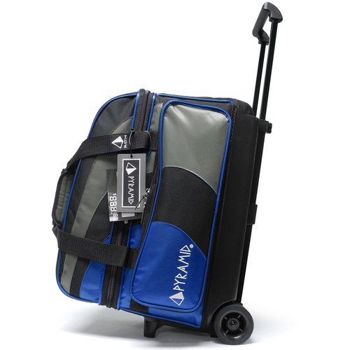 Pyramid Path Deluxe Double Roller With Oversized Accessory Pocket Bowling Bag (Royal Bluesilver)